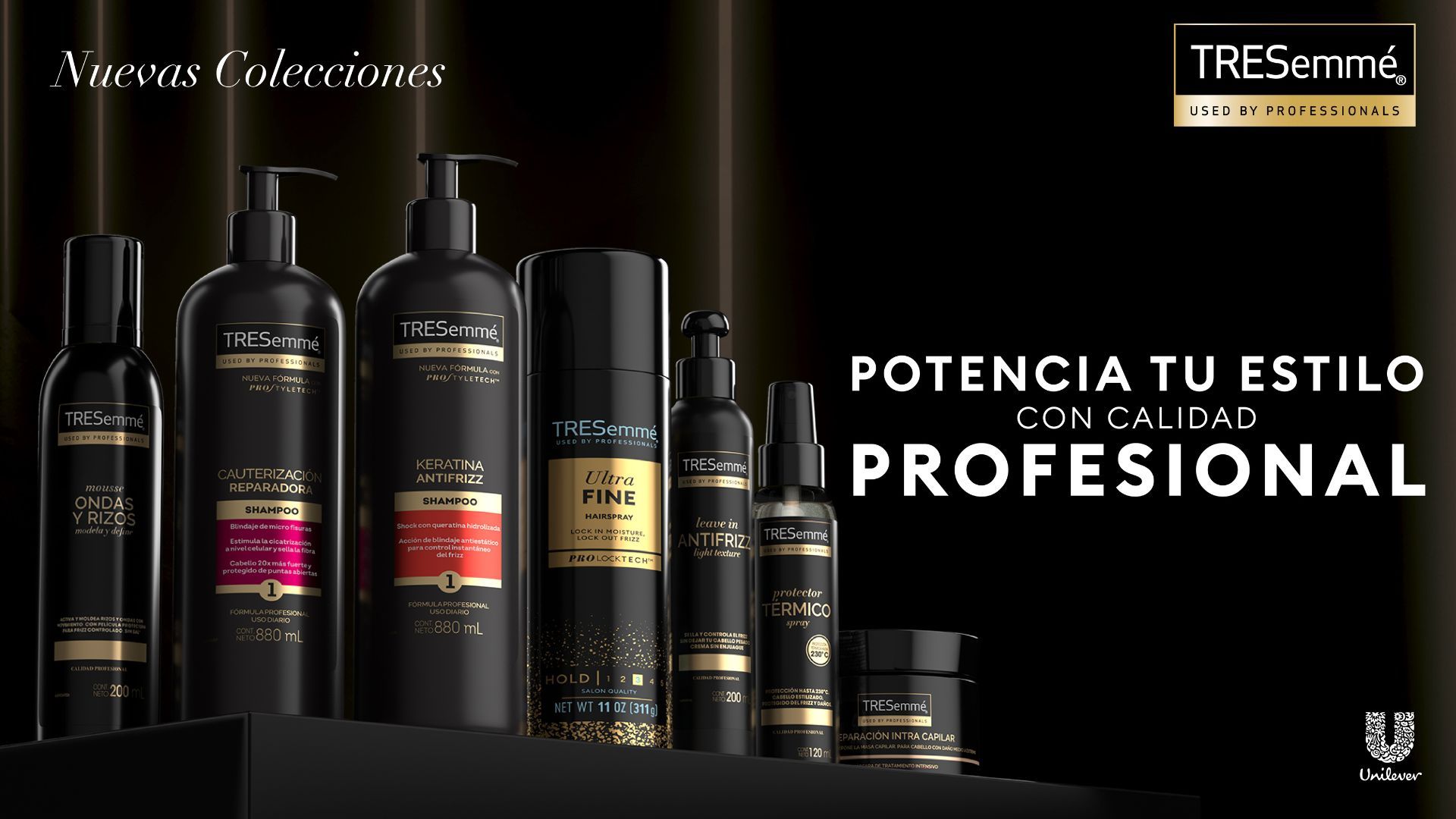 Nuevas colecciones TRESemmé: Keratina Antifrizz, Cauterización Reparadora, Liso Efecto Profesional y Detox Capilar