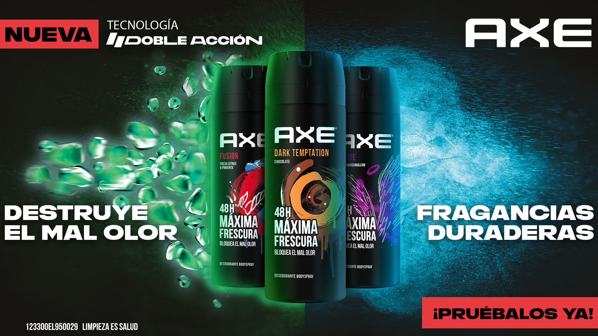 Nueva tecnologia del relanzamiento de los Body Sparays de Axe