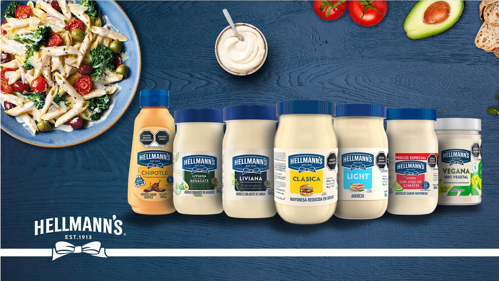 Portafolio completo de Hellmann´s, acompañado de un platillo complementario. 