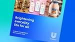La portada del Informe y Cuentas Anuales 2024 de Unilever muestra imágenes de las marcas Magnum, Dove y Hellmann’s